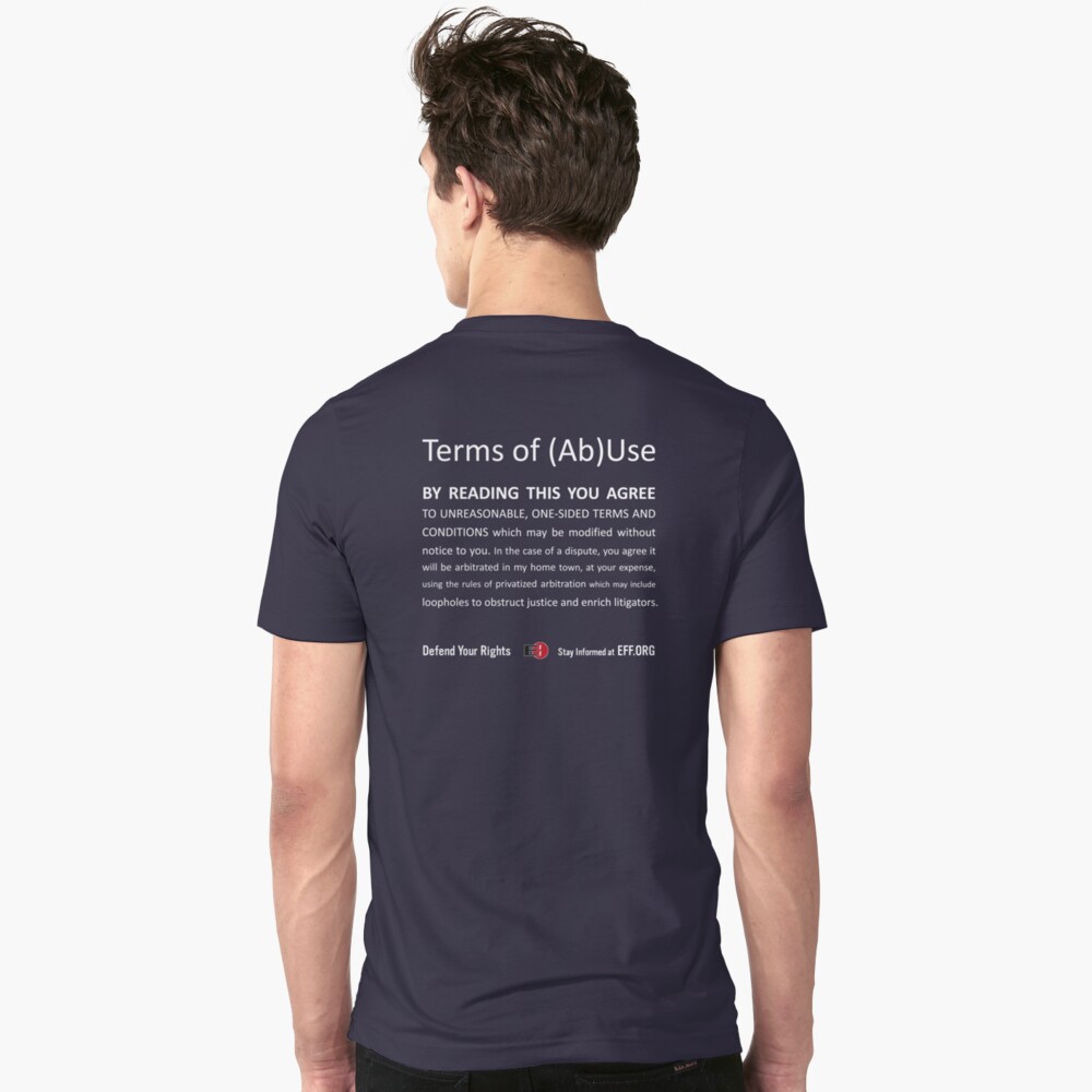 Terms of (Ab)Use - white Slim Fit T-Shirt