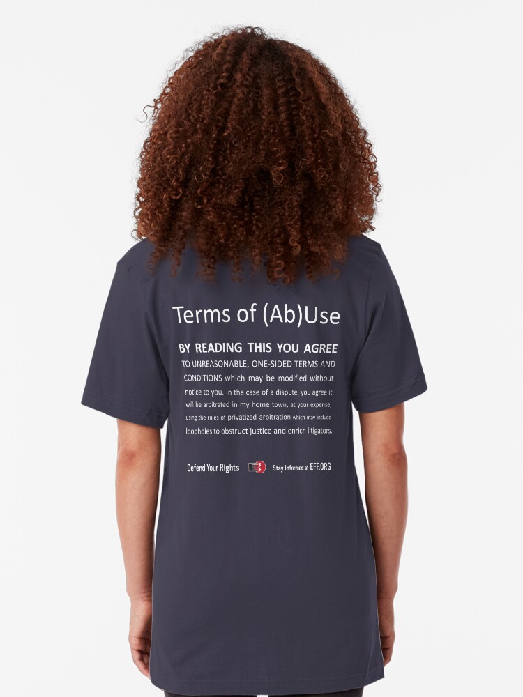Alternate view of Terms of (Ab)Use - white Slim Fit T-Shirt