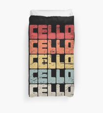 Vintage Cello Teacher Gift / Cello Lessons Duvet Cover