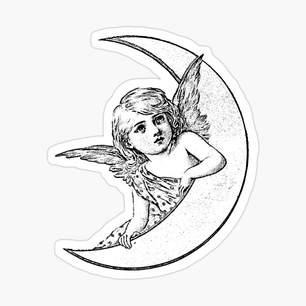 絵画。原画【A bear angel holds the moon】 絵画。原画【A bear angel holds the moon】 絵画。原画【A bear