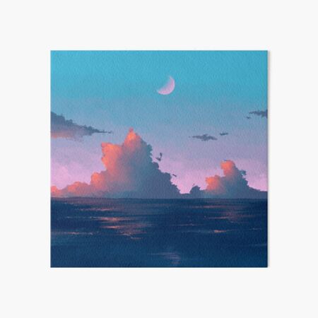 evening sea Art Board Print