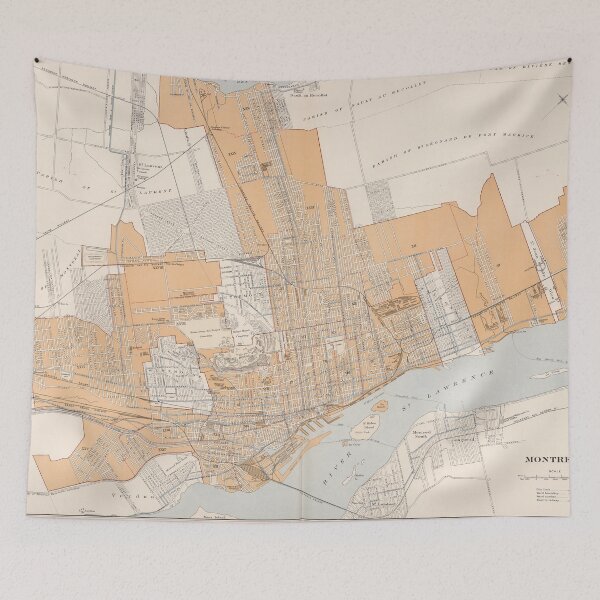 Item preview, Vintage Map of Montreal Canada (1915) designed and sold by BravuraMedia.