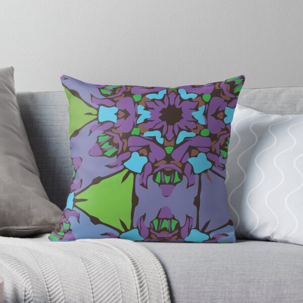 Purple Blush Flower Throw Pillow