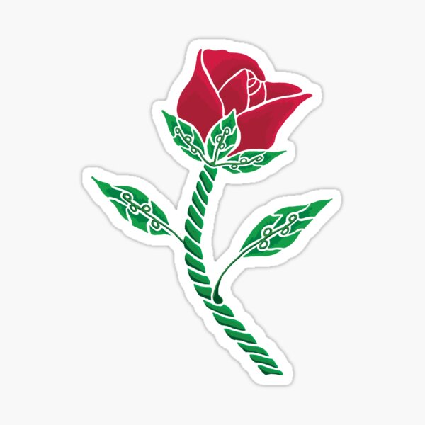 Colored Abstract Tribal Rose Sticker