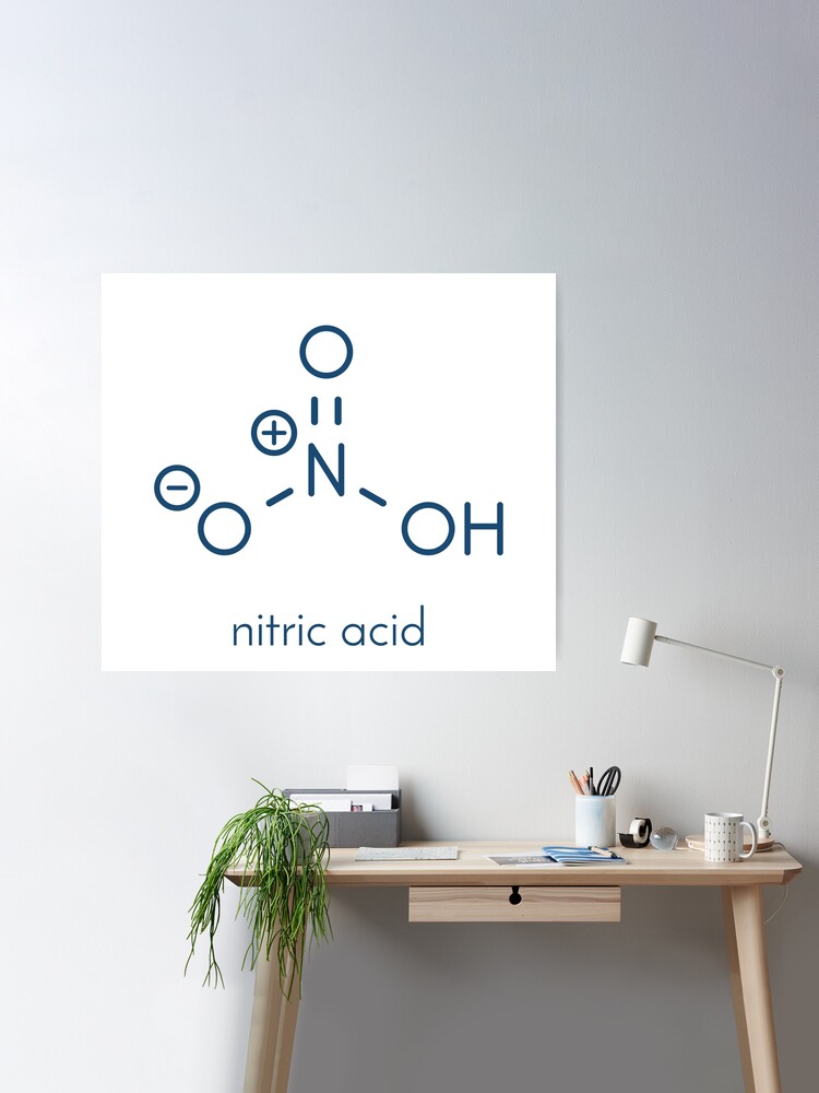 Molécule D'acide Nitrique Ou D'acide Minéral Fort Hno3. Utilisé