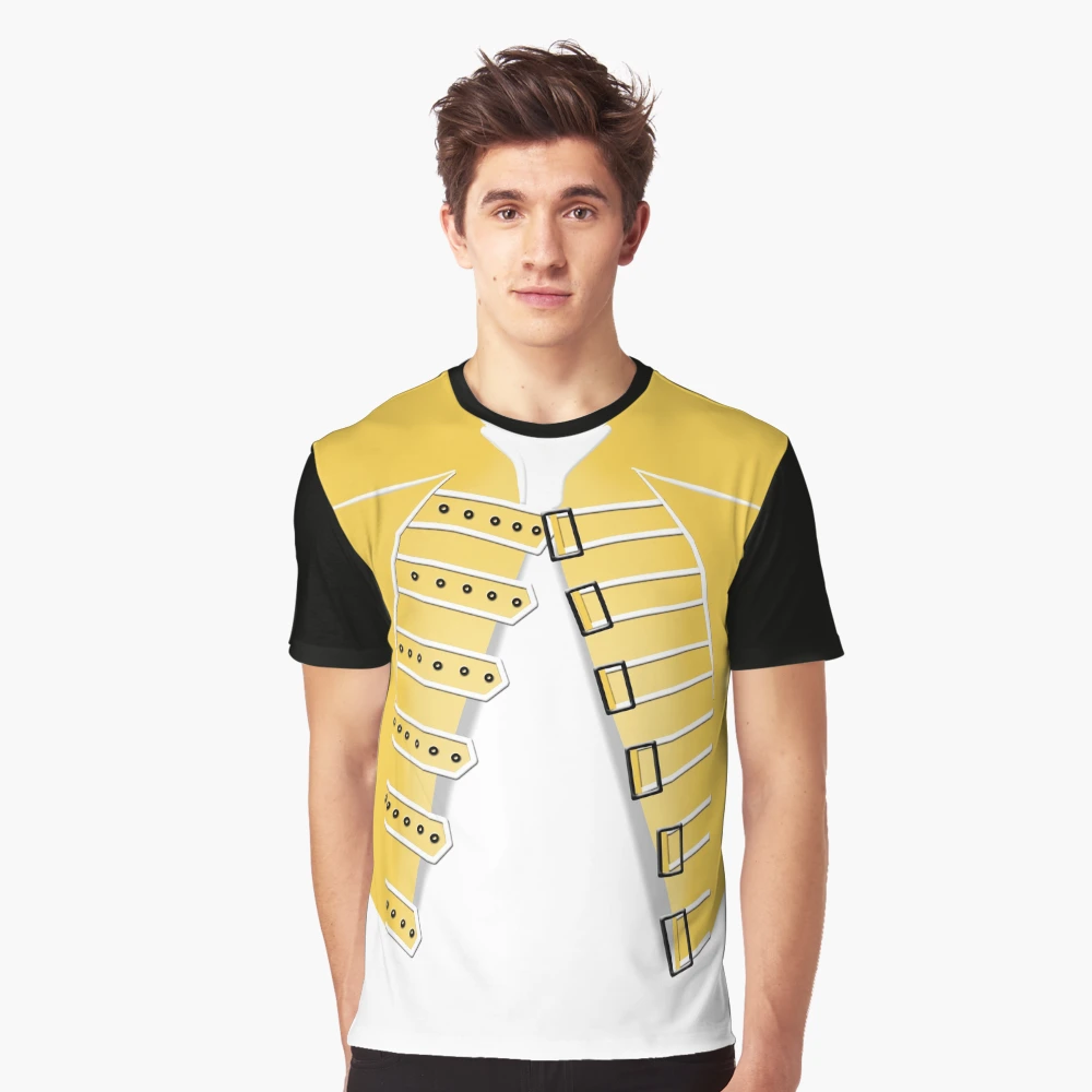 freddie mercury yellow t shirt