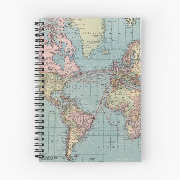 Item preview, Vintage Map of The World (1912) designed and sold by BravuraMedia.