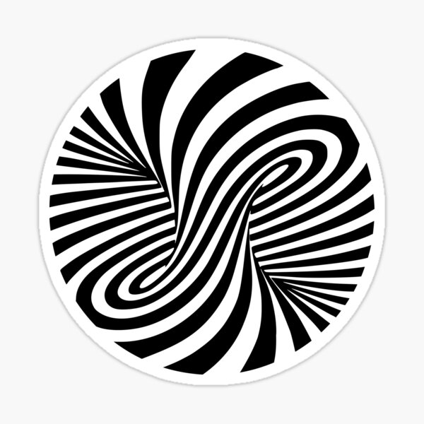 Trippy Hypnotic Vortex Spiral Art Sticker