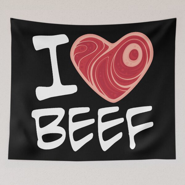 Item preview, I Love Beef - White Text Version designed and sold by fizzgig.