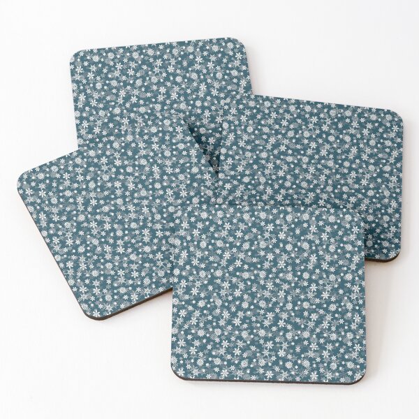 Item preview, Christmas Winter Night Blue Snow Flakes designed and sold by paperandfrill.