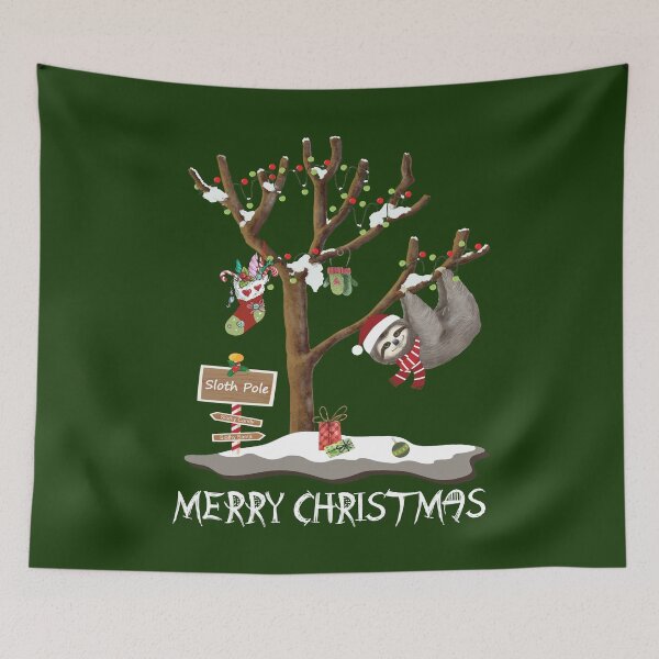 Item preview, MERRY CHRISTMAS FROM THE SLOTH POLE designed and sold by Jecolds.