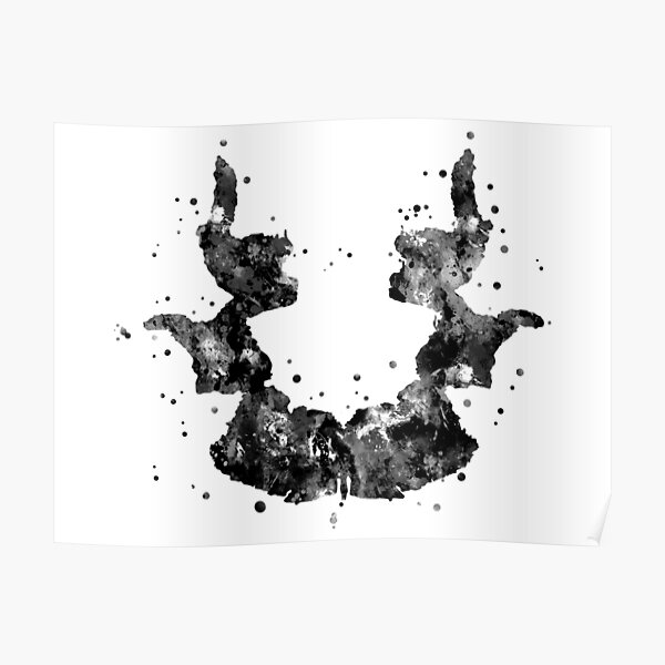 Rorschach, aquarelle Rorschach, carte 7 Poster