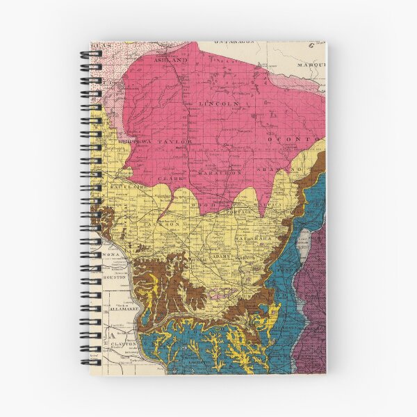 Item preview, Vintage Wisconsin Geology Map (1878) designed and sold by BravuraMedia.