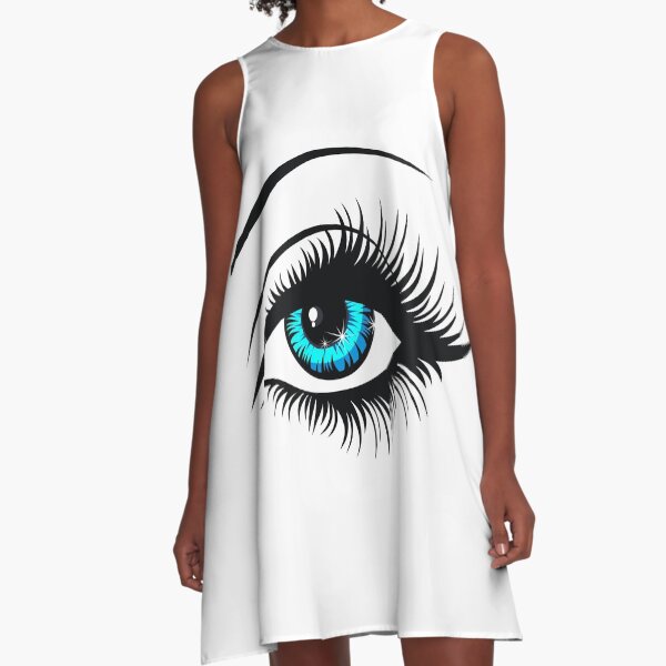 Blue A-Line Dress