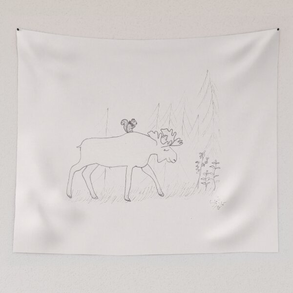 Item preview, Moose and squirrel designed and sold by Sami Kelsh.