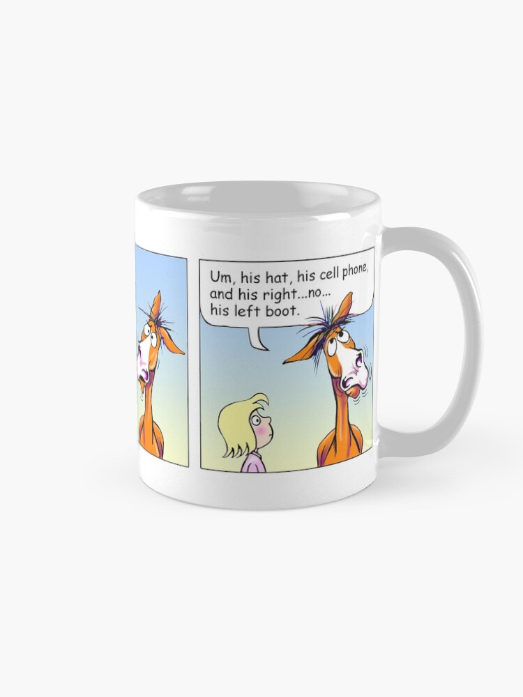 Thumbnail 5 of 6, Coffee Mug, Fergus the Horse: "Floating Teeth" Comic Strip designed and sold by JeanAbernethy.