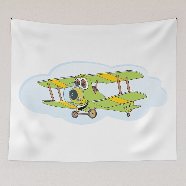 Item preview, Green Biplane Cartoon designed and sold by Scott Hayes.