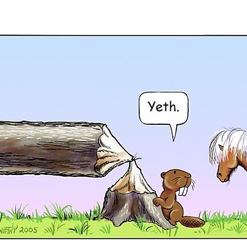 Artwork thumbnail, Fergus the Horse: "Beaver" Comic Strip by Jean Abernethy