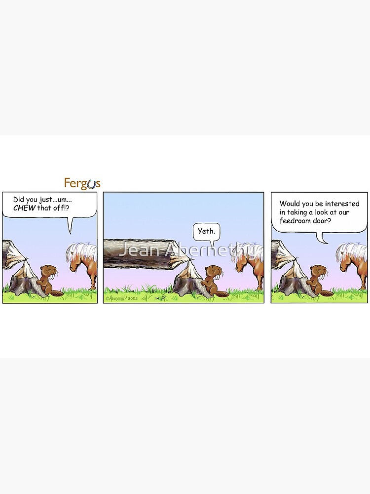 Thumbnail 6 of 6, Coffee Mug, Fergus the Horse: "Beaver" Comic Strip designed and sold by JeanAbernethy.