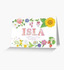 Summer Name - ISLA Greeting Card