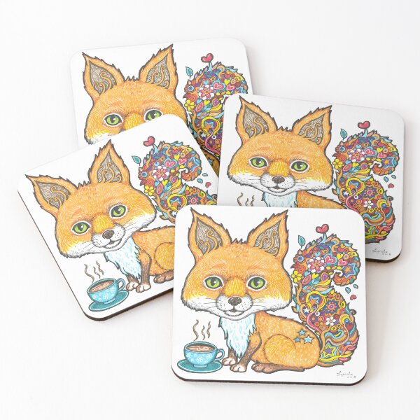 Item preview, Coffee Fox designed and sold by Lynda Bell.