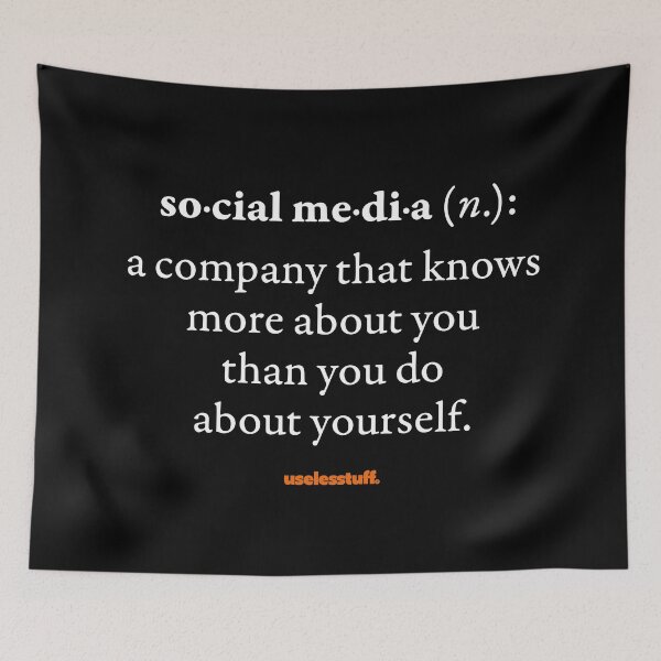 Item preview, 16677-02-BDK – Uselesstuff® Dictionary – Social Media – More (White) designed and sold by Uselesstuff.