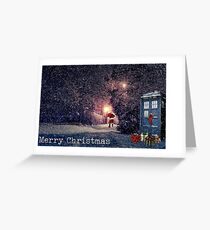 Tardis Christmas card Greeting Card