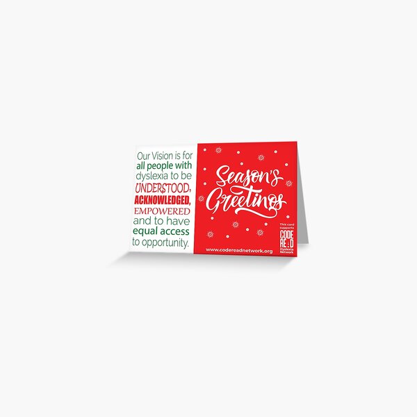 Seasons Greetings - Dyslexia Awareness Greeting Card
