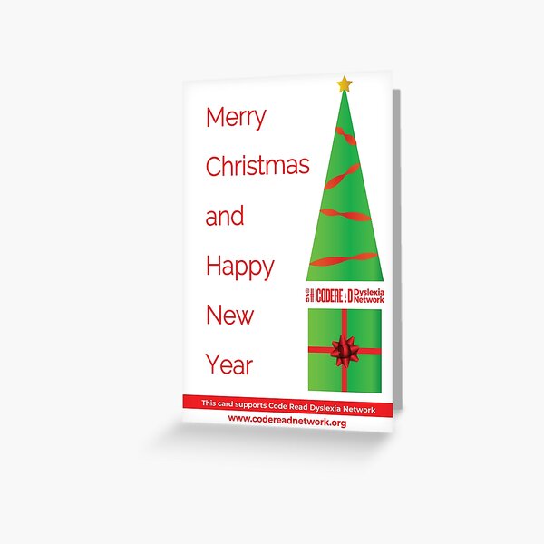 Merry Christmas - Dyslexia Awareness Greeting Card