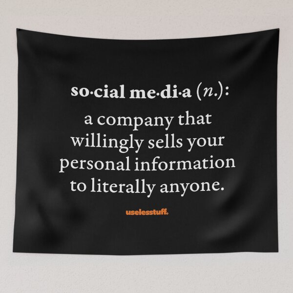 Item preview, 16677-04-BDK – Uselesstuff® Dictionary – Social Media – Sell (White) designed and sold by Uselesstuff.