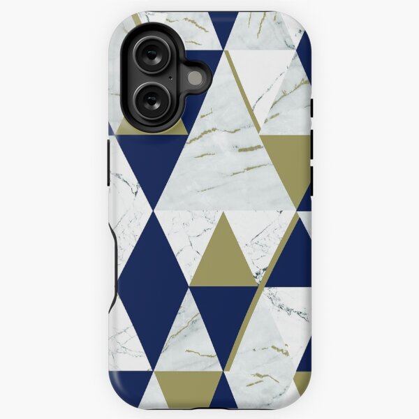 Item preview, Marble Blue Gold Geometric Textures - Iphone & Samsung Galaxy Cases designed and sold by wildberriesph.