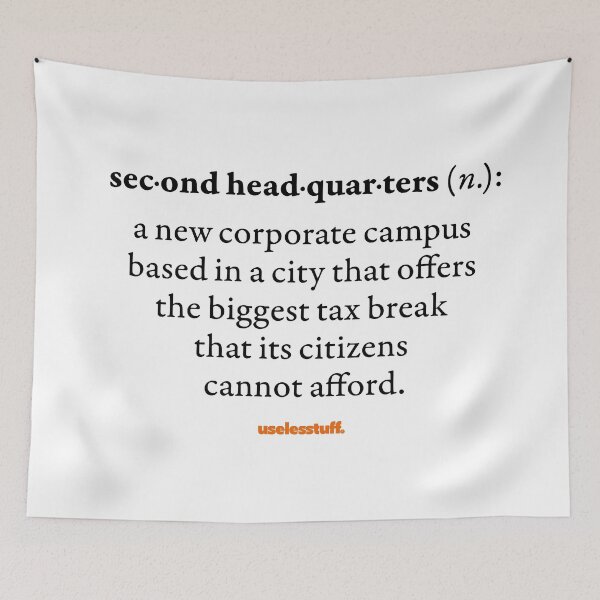 Item preview, 16678-01-BLT – Uselesstuff® Dictionary – Second Headquarters – Tax-Free (Black) designed and sold by Uselesstuff.