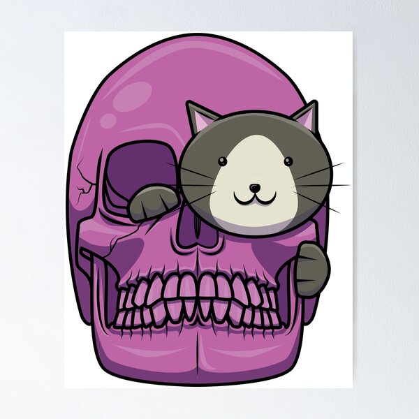 Item preview, Skull Cat designed and sold by IDIVAGANTE.