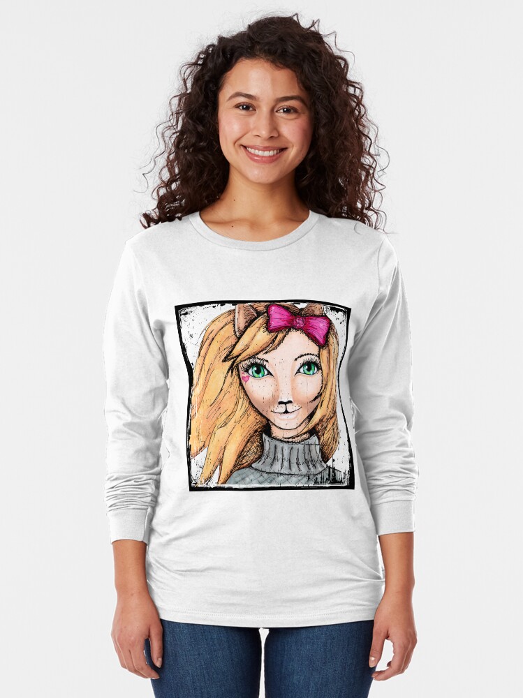 Alternate view of Cat Girl Long Sleeve T-Shirt