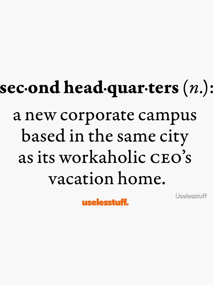 "1667802BLT Uselesstuff® Dictionary Second Headquarters CEO