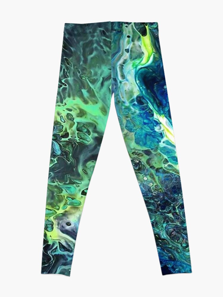 Alternate view of Arcane - Fluid Art/Acrylic Pour Leggings