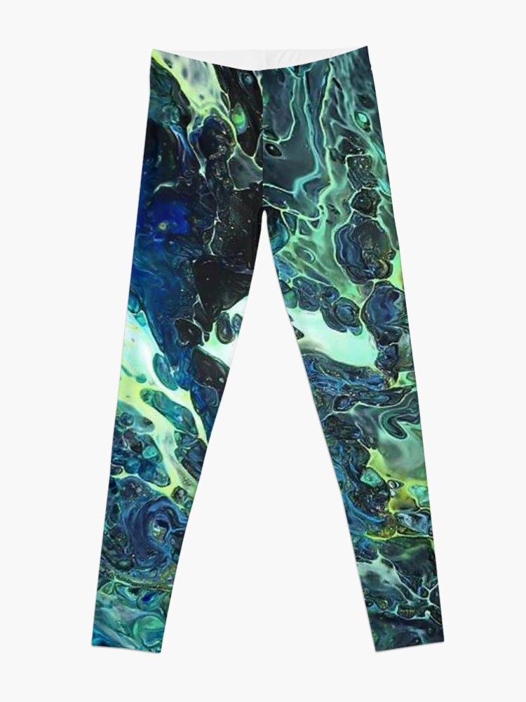 Alternate view of Arcane - Fluid Art/Acrylic Pour Leggings