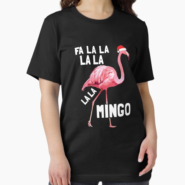 Vista previa del artículo con la obra «Fa La La Flamingo Navidad», diseñado y vendido por designeclipse.