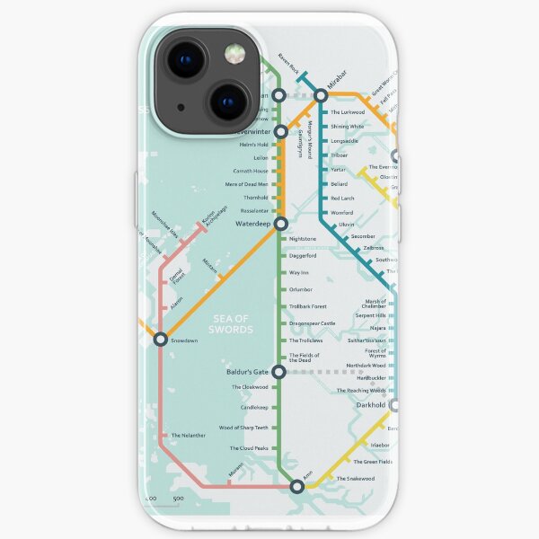 Subway Map - Northwestern Faerûn iPhone Soft Case