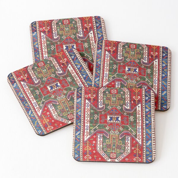 Item preview, Sevan Kazak Southwest Caucasus  Antique Carpet Print designed and sold by Vicky Brago-Mitchell®.