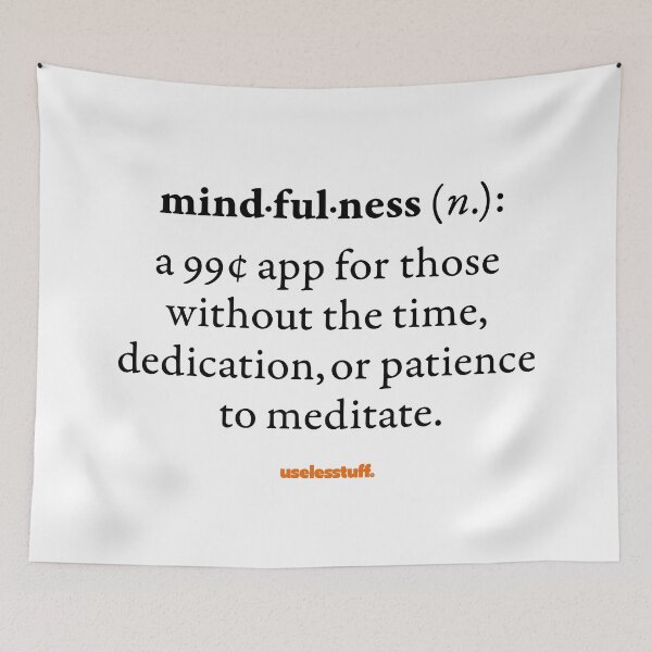 Item preview, 16679-01-BLT – Uselesstuff® Dictionary – Mindfulness – App (Black) designed and sold by Uselesstuff.