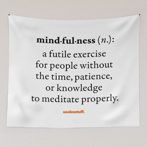 Item preview, 16679-02-BLT – Uselesstuff® Dictionary – Mindfulness – Exercise (Black) designed and sold by Uselesstuff.