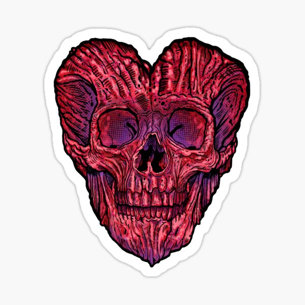 HEART SKULL Sticker