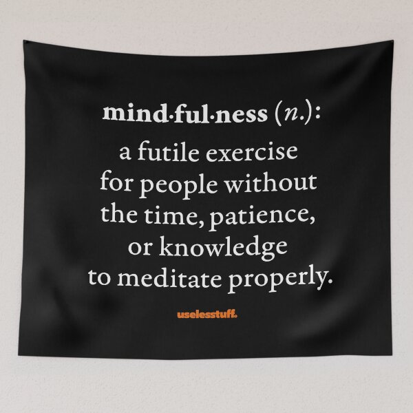 Item preview, 16679-02-BDK – Uselesstuff® Dictionary – Mindfulness – Exercise (White) designed and sold by Uselesstuff.