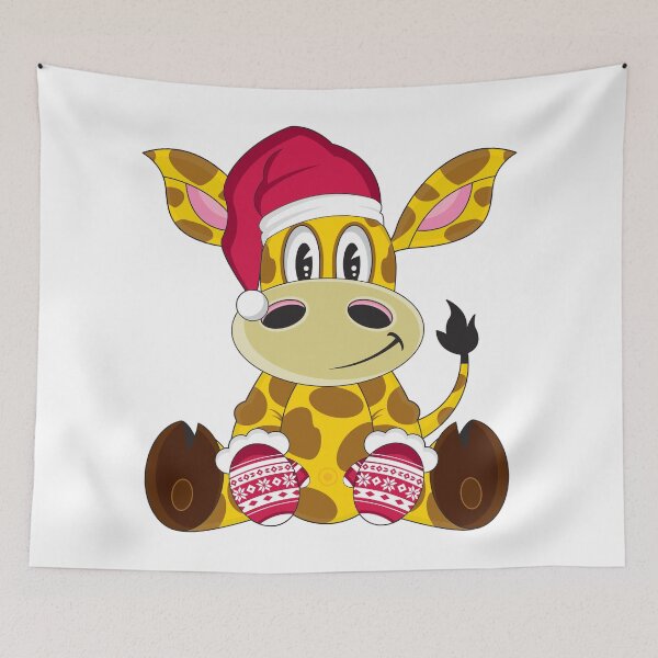 Item preview, Cute Cartoon Santa Giraffe designed and sold by MurphyCreative.