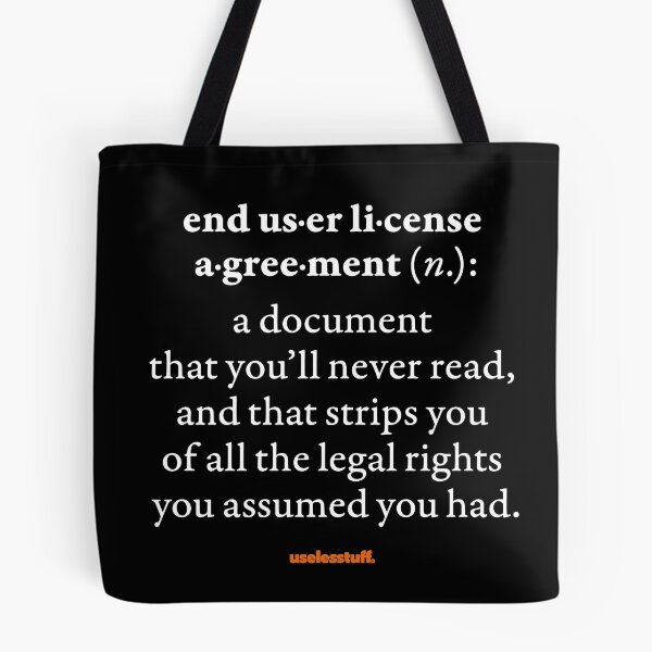 Item preview, 16680-01-BDK – Uselesstuff® Dictionary – End User License Agreement – Document (White) designed and sold by Uselesstuff.