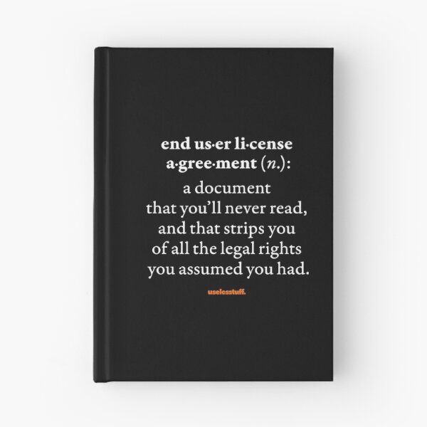 Item preview, 16680-01-BDK – Uselesstuff® Dictionary – End User License Agreement – Document (White) designed and sold by Uselesstuff.