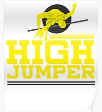 Hochspringer Hochsprung Stabhochsprung Geschenk Poster