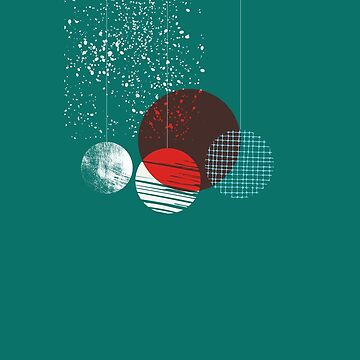 Artwork thumbnail, Geometric Christmas Baubles by HoopandHoller