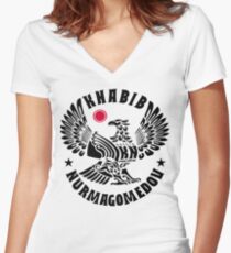Khabib Nurmagomedov Legacy Black Women's Fitted V-Neck T-Shirt